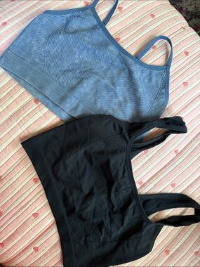 Colsie Ribbed Seamless Bralette in Dusty Blue